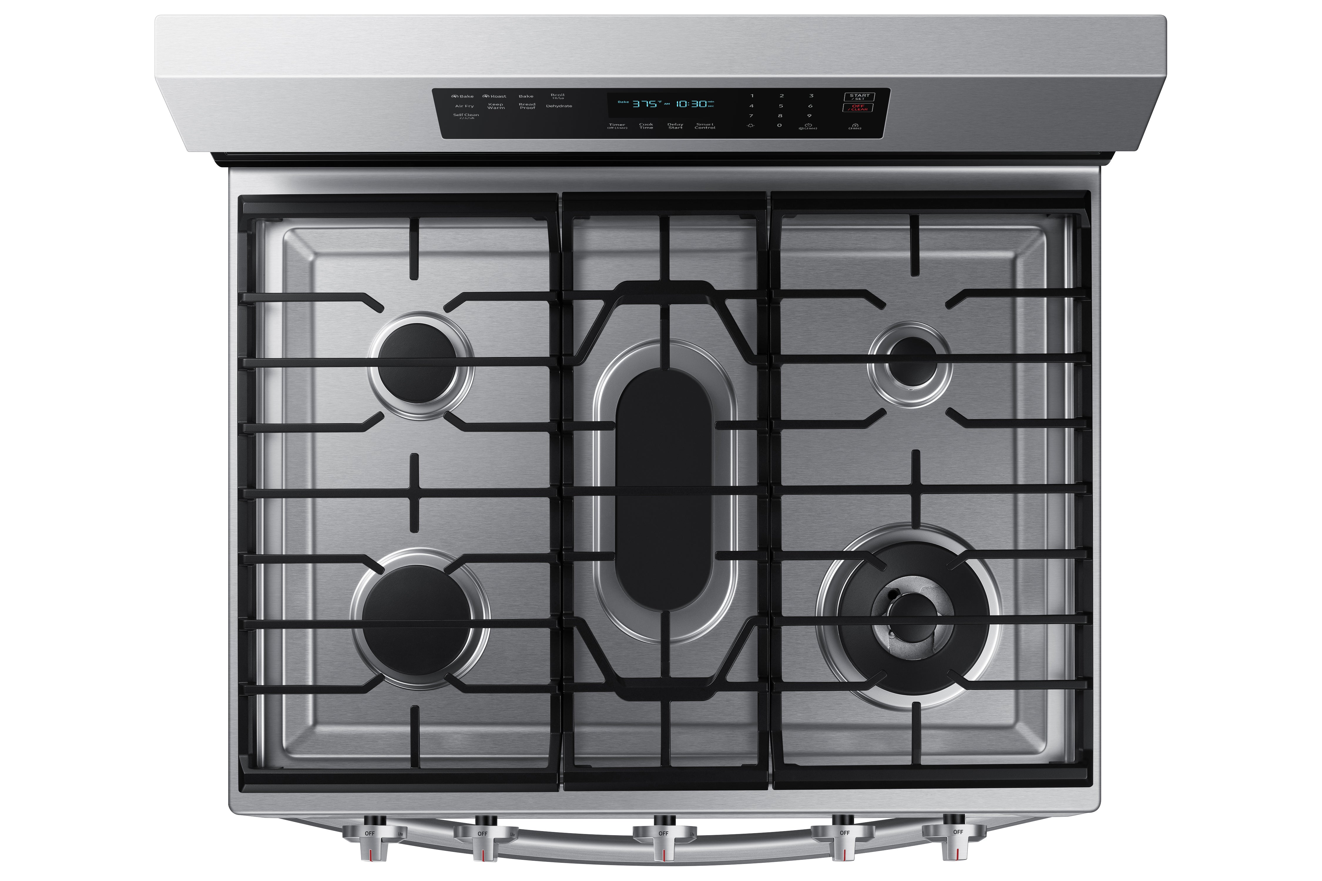 Samsung Stainless Steel Gas True Convection Range with Wi-Fi and Air Fry (6.0 Cu.Ft) - NX60A6711SS/AA