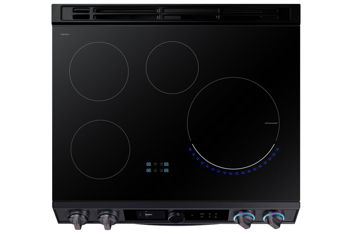 Samsung Black Stainless Steel Slide-In Induction Range with Wi-Fi and Air Fry (6.3 Cu.Ft) - NE63T8911SG/AC