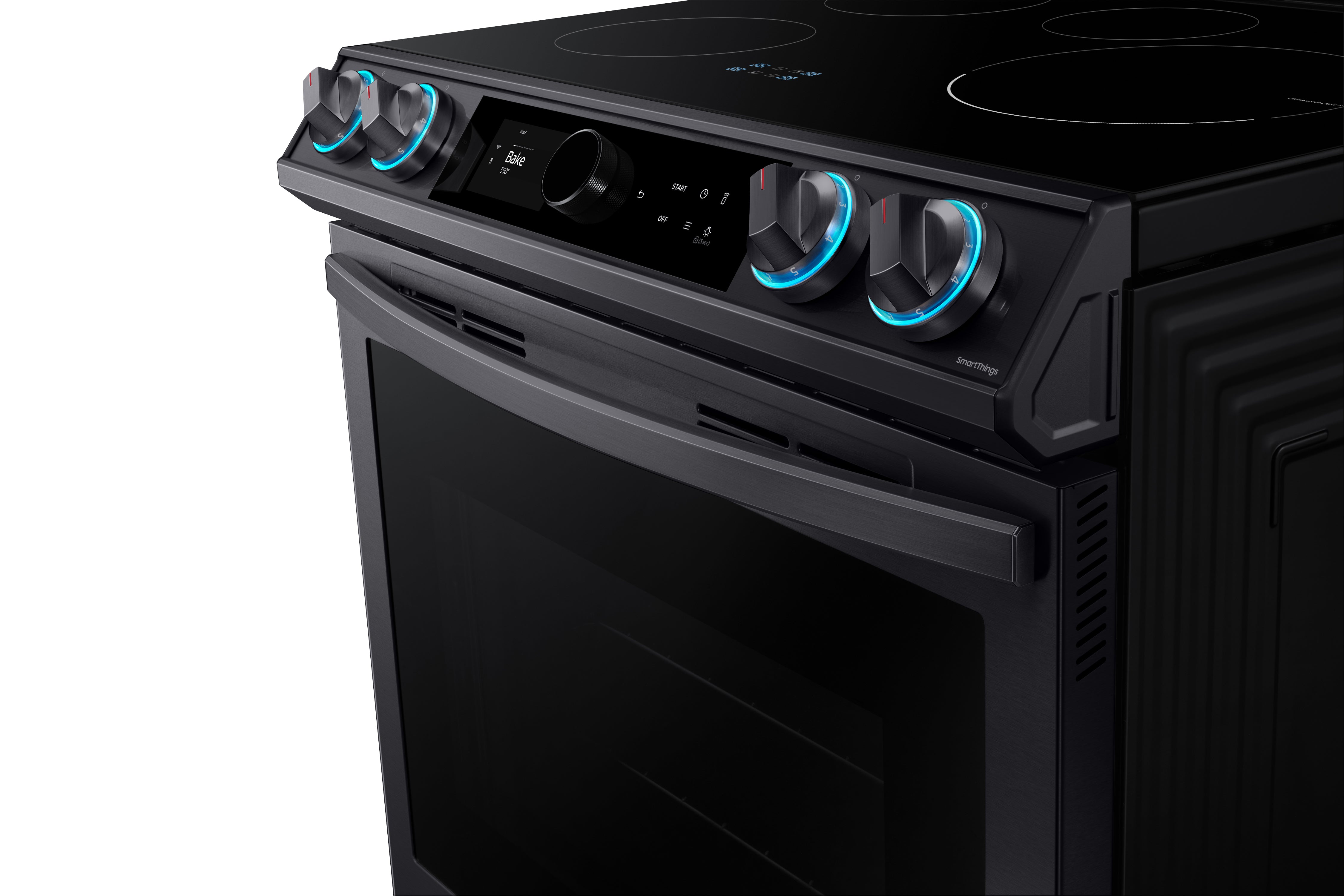 Samsung Black Stainless Steel Slide-In Induction Range with Wi-Fi and Air Fry (6.3 Cu.Ft) - NE63T8911SG/AC