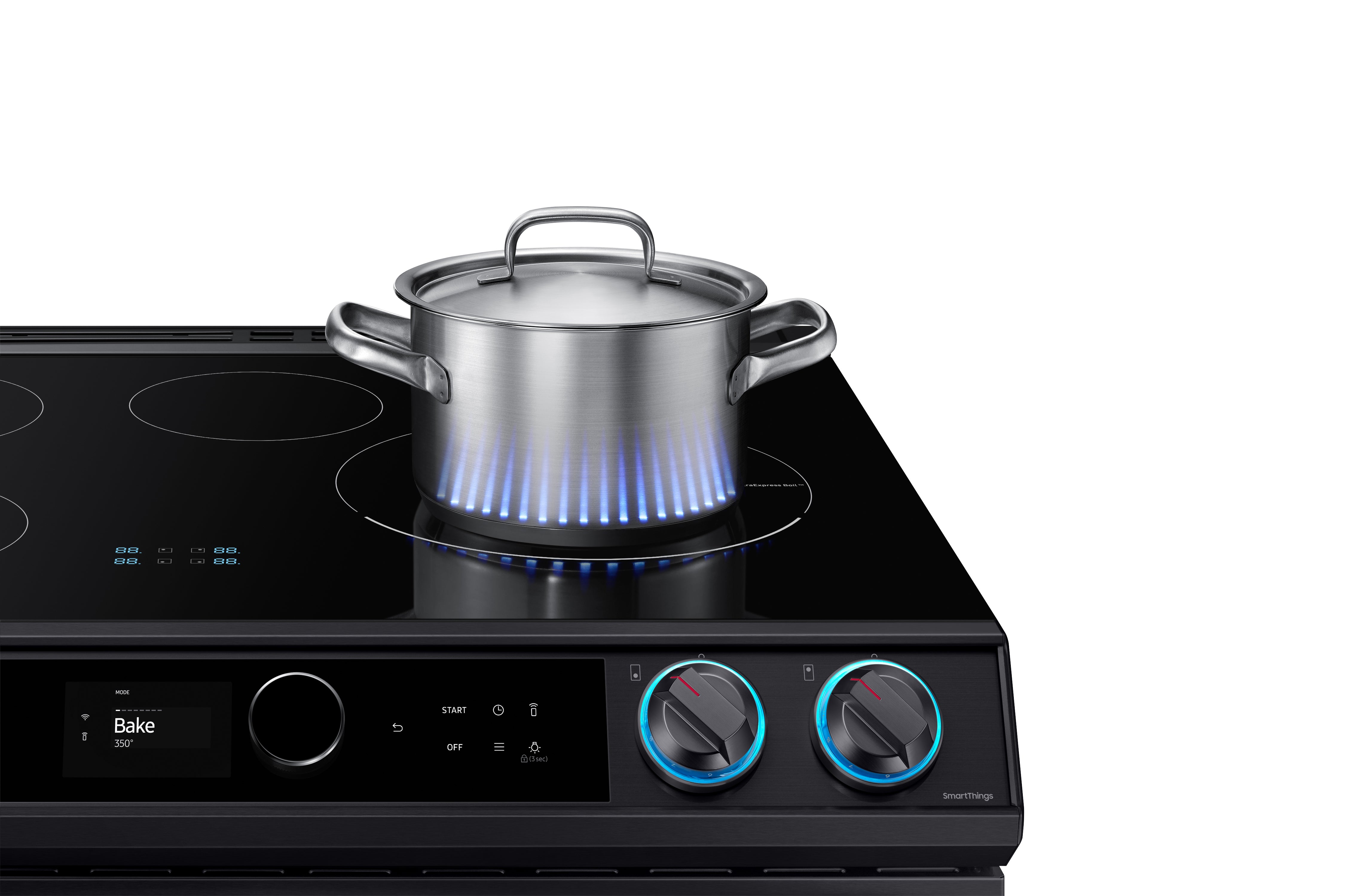 Samsung Black Stainless Steel Slide-In Induction Range with Wi-Fi and Air Fry (6.3 Cu.Ft) - NE63T8911SG/AC