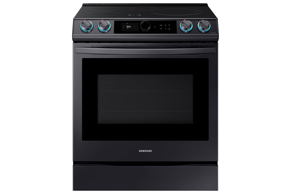 Samsung Black Stainless Steel Slide-In Induction Range with Wi-Fi and Air Fry (6.3 Cu.Ft) - NE63T8911SG/AC