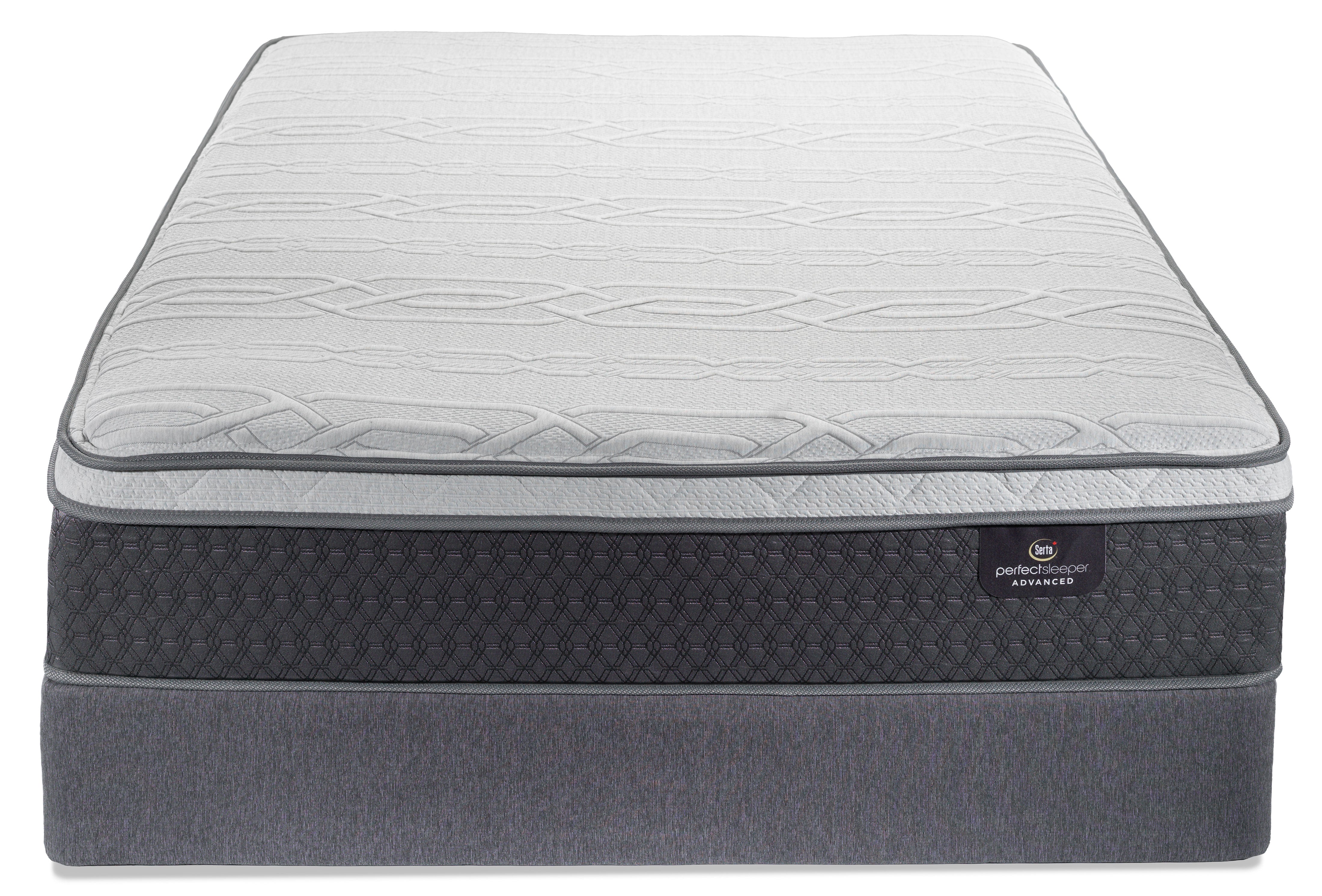 Serta Lush Plush Queen Mattress and Low-Profile Boxspring Set