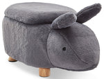 Rabbit Storage Ottoman - Dark Grey