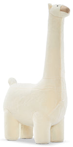 Llama Ottoman - White