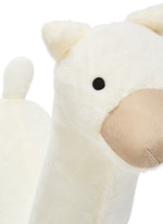 Llama Ottoman - White