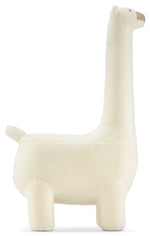 Llama Ottoman - White
