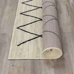 Meridian Pen-Drawn Trellis Lines Area Rug - 5' X 8' - Grey