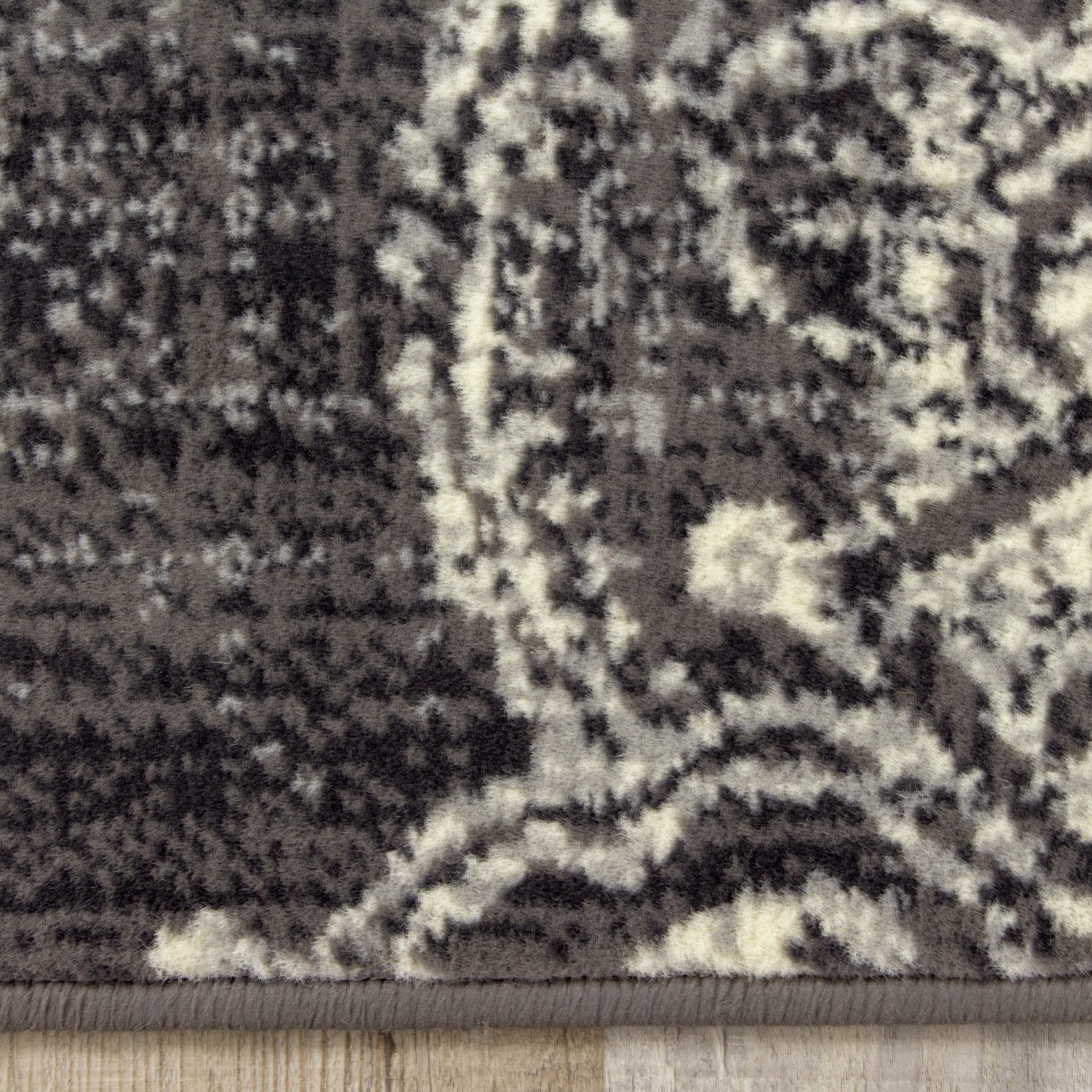 Fiona Medallion Stamps Area Rug - 8' X 10' - Grey/Cream