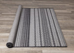 Jango Indoor/Outdoor Tribal Area Rug - 5' X 7' - Grey/Black
