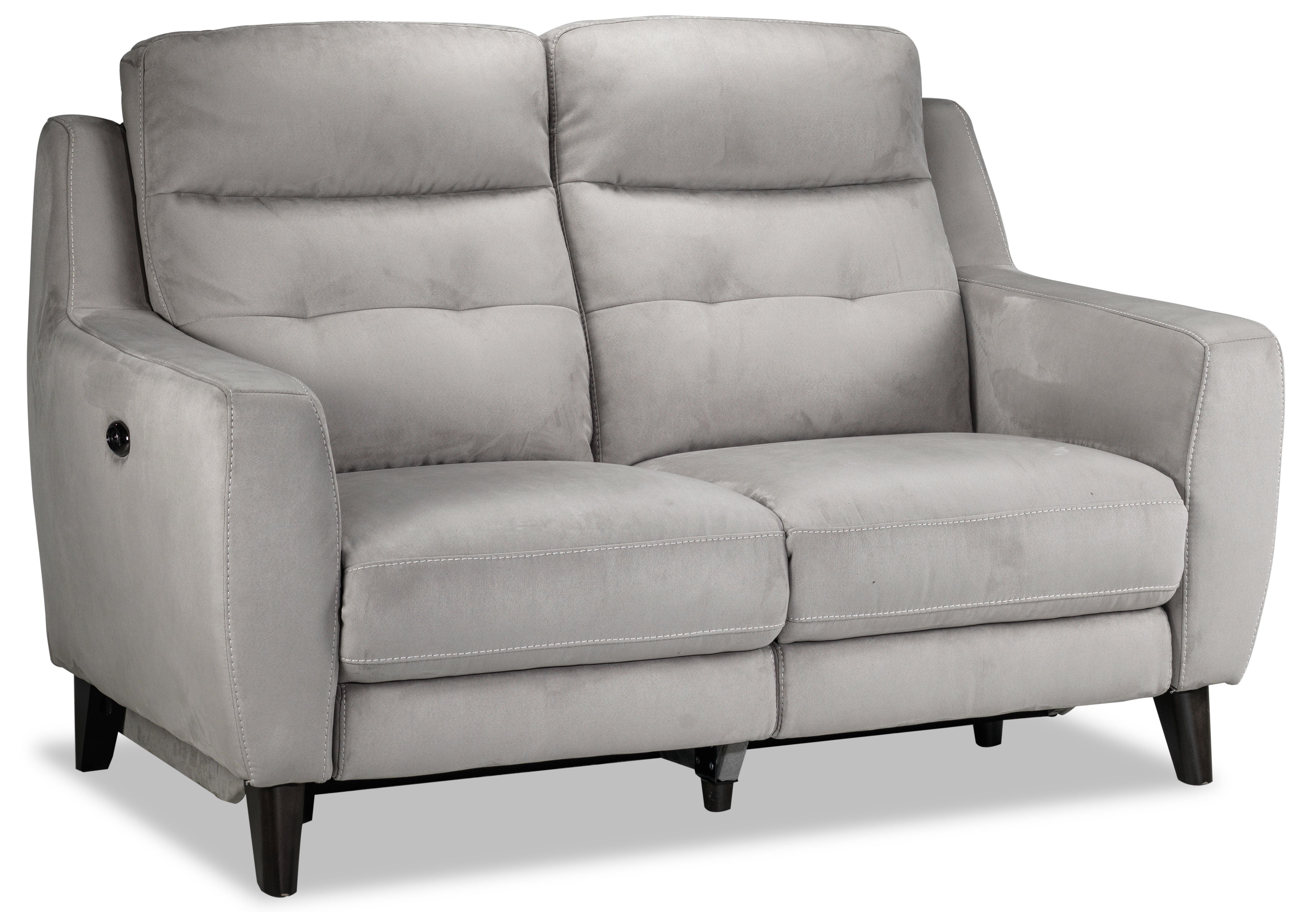 Lucas Power Reclining Loveseat - Silver Grey