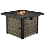 Melville Two - Outdoor Square Fire Table - Blue