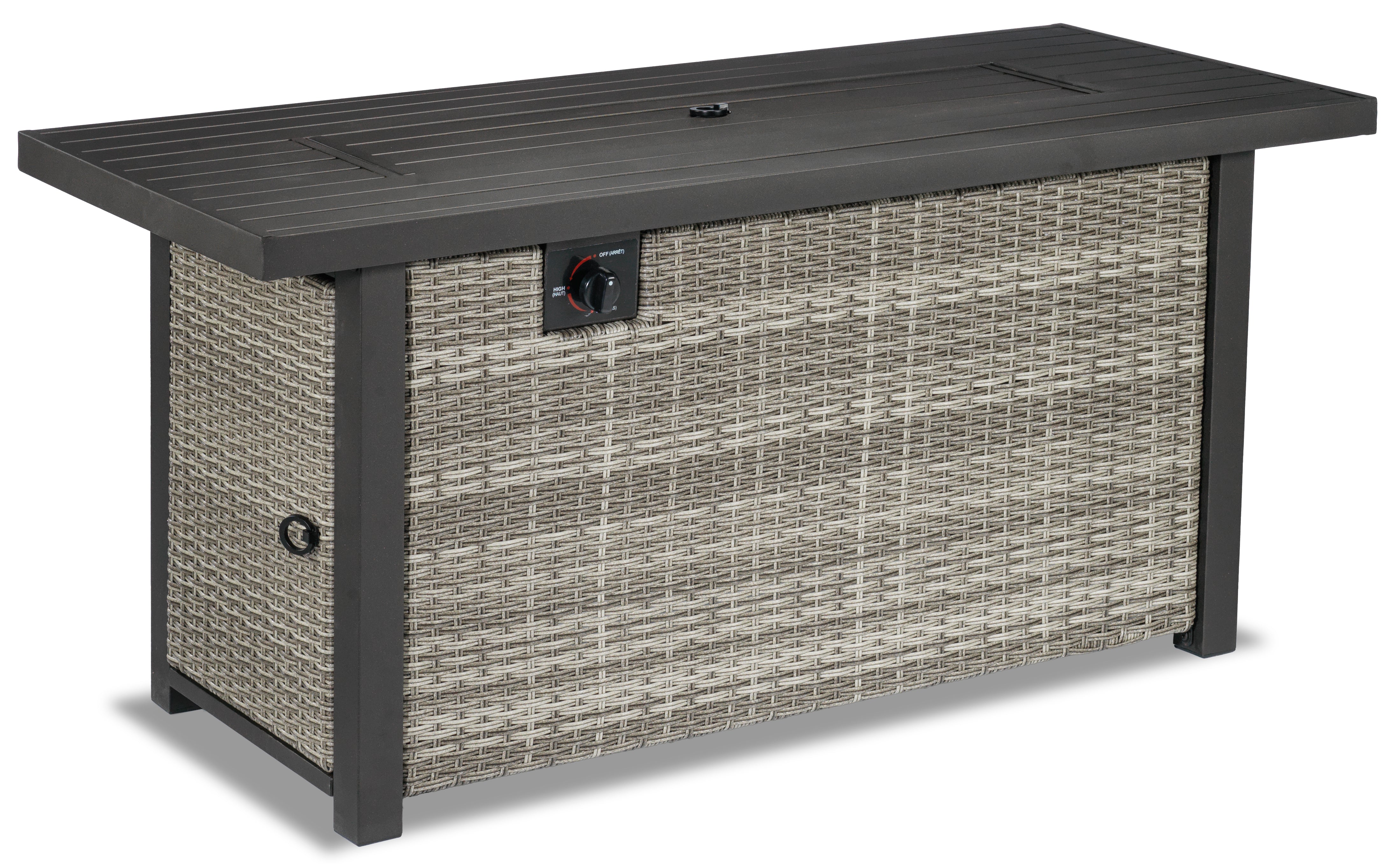 Melville One - Outdoor Rectangular Fire Table - Grey