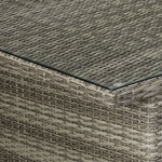 Melville One - Outdoor Banquette Table with Tempered Glass Top