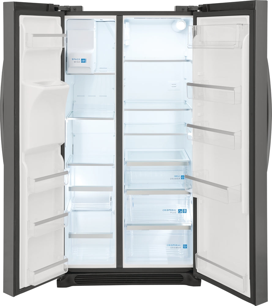 Frigidaire Gallery 36" 22.2 Cu. Ft. Black Stainless Steel Counter-Depth Side-by-Side Refrigerator - GRSC2352AD