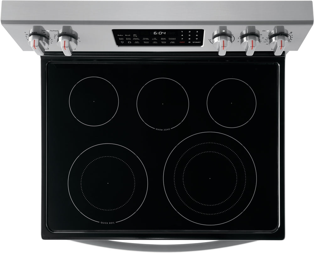 Frigidaire Gallery Smudge-Proof Stainless Steel Freestanding Electric Range with Air Fry - GCRE306CAF