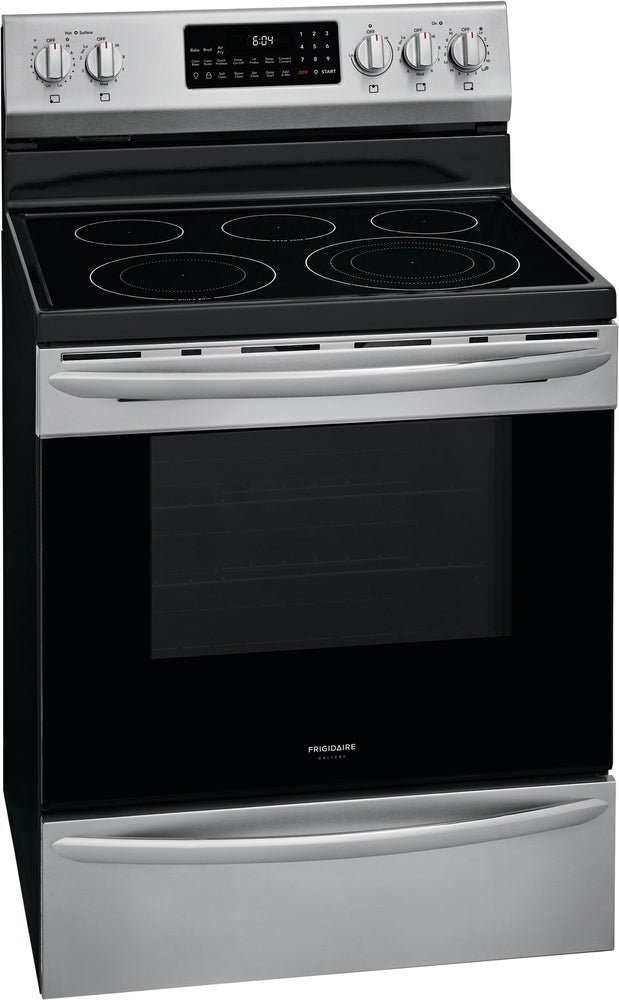 Frigidaire Gallery Smudge-Proof Stainless Steel Freestanding Electric Range with Air Fry - GCRE306CAF