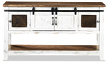 Pueblo 55" Sofa Table - Weathered White