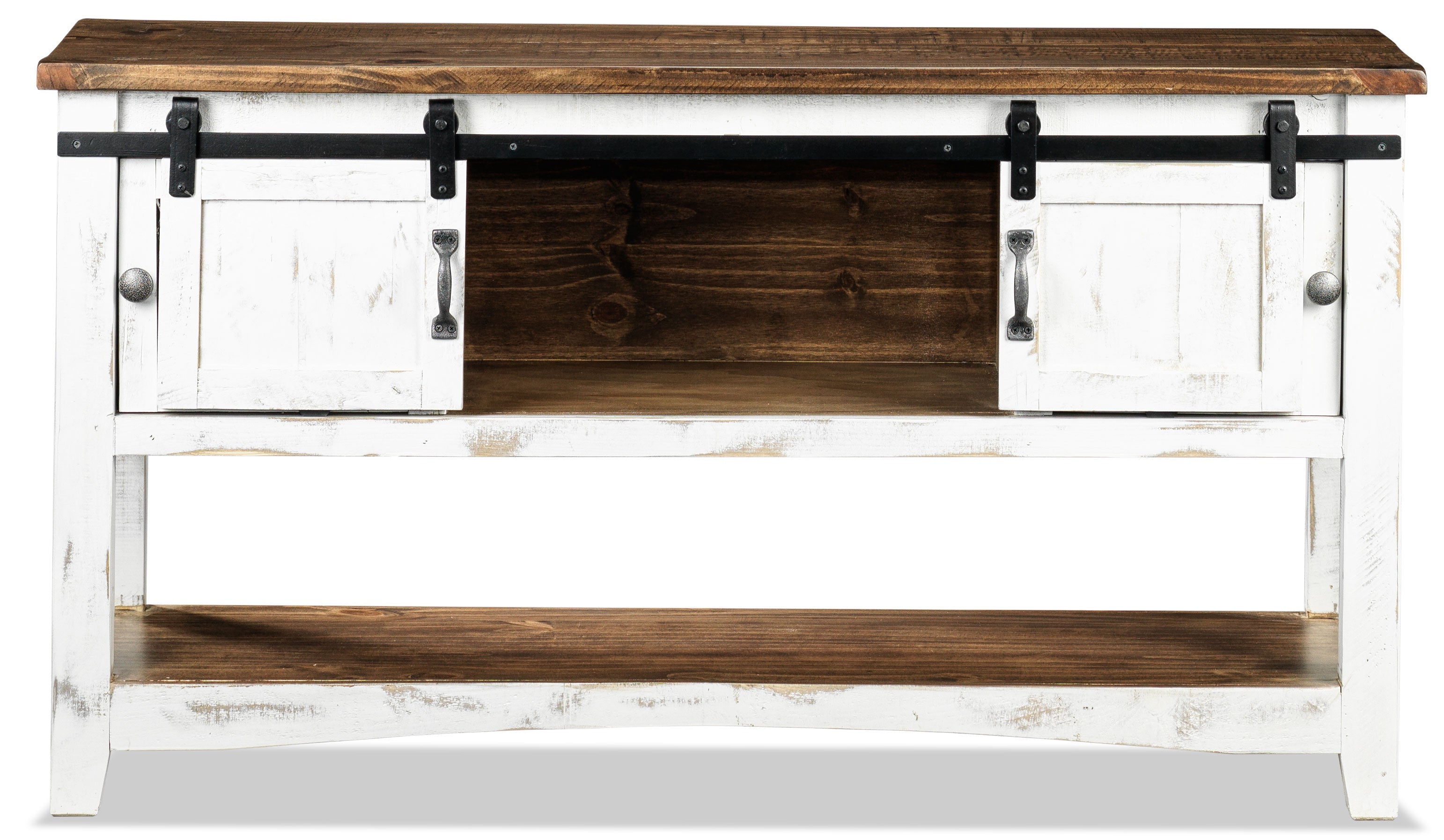 Pueblo 55" Sofa Table - Weathered White