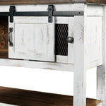 Pueblo 55" Sofa Table - Weathered White