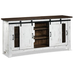 Pueblo 80" TV Stand - Weathered White