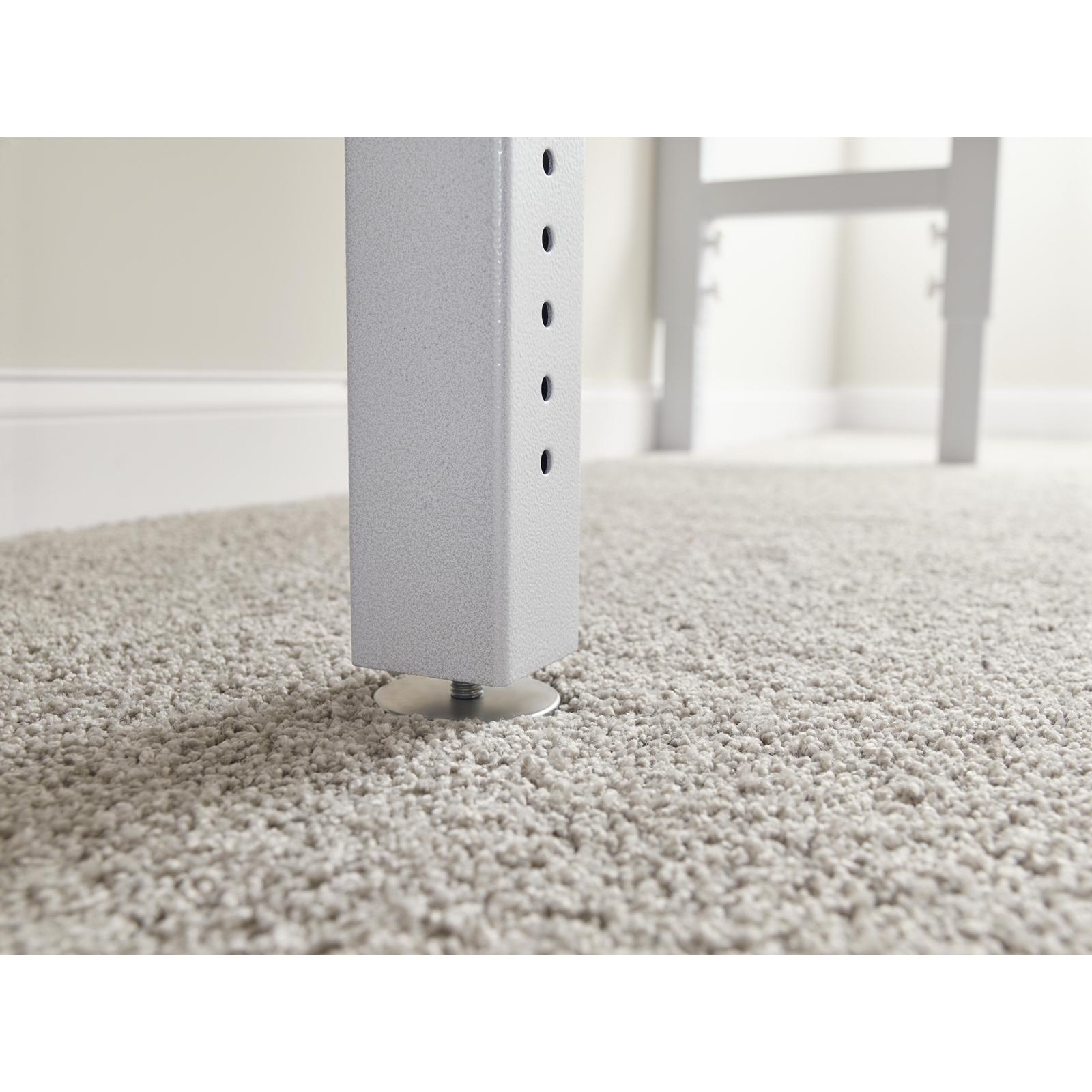 Gladiator Hammered White 8' Adjustable Height Hardwood Workbench - GAWB08HWGW