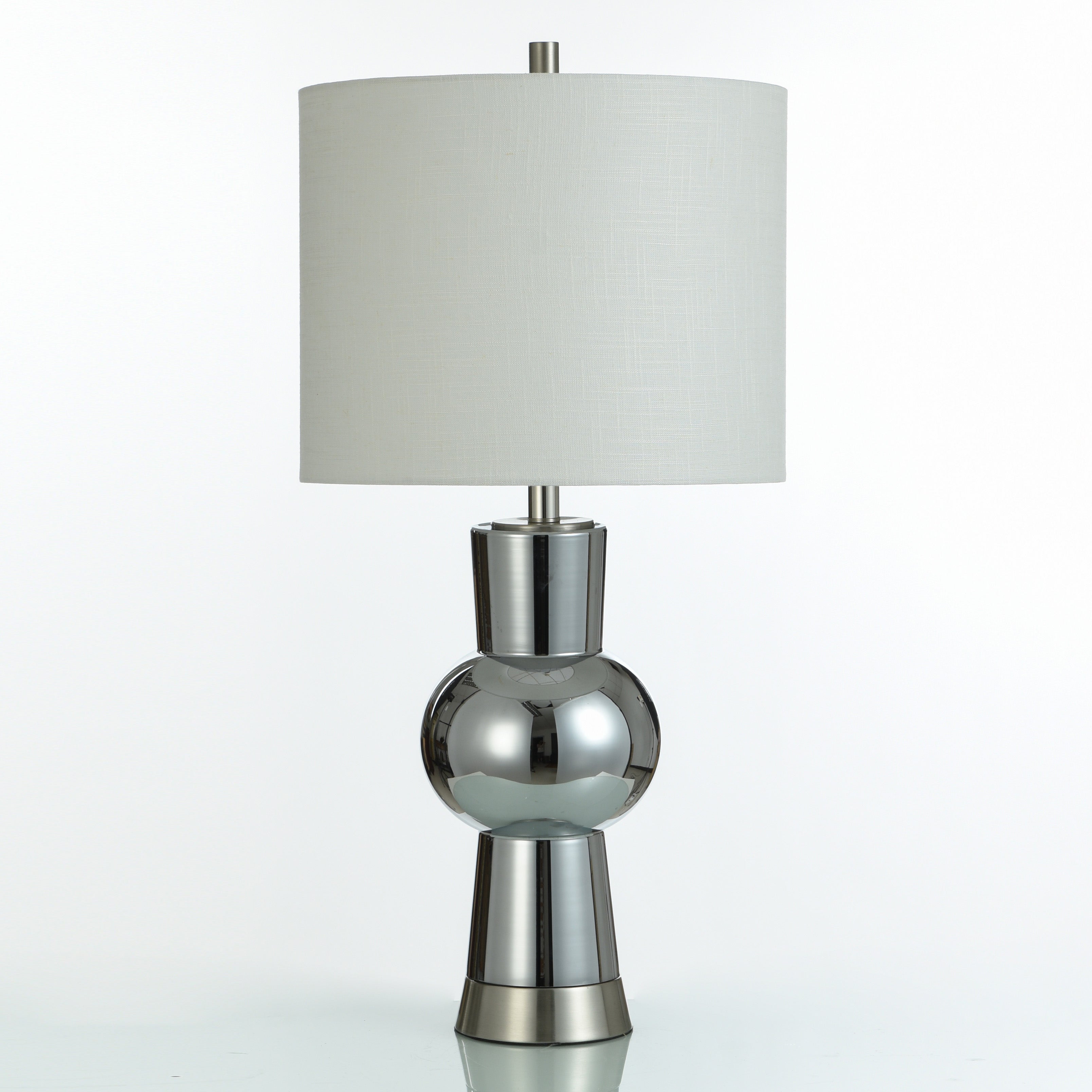Luna 30" Table Lamp - Chrome and Brushed Nickel