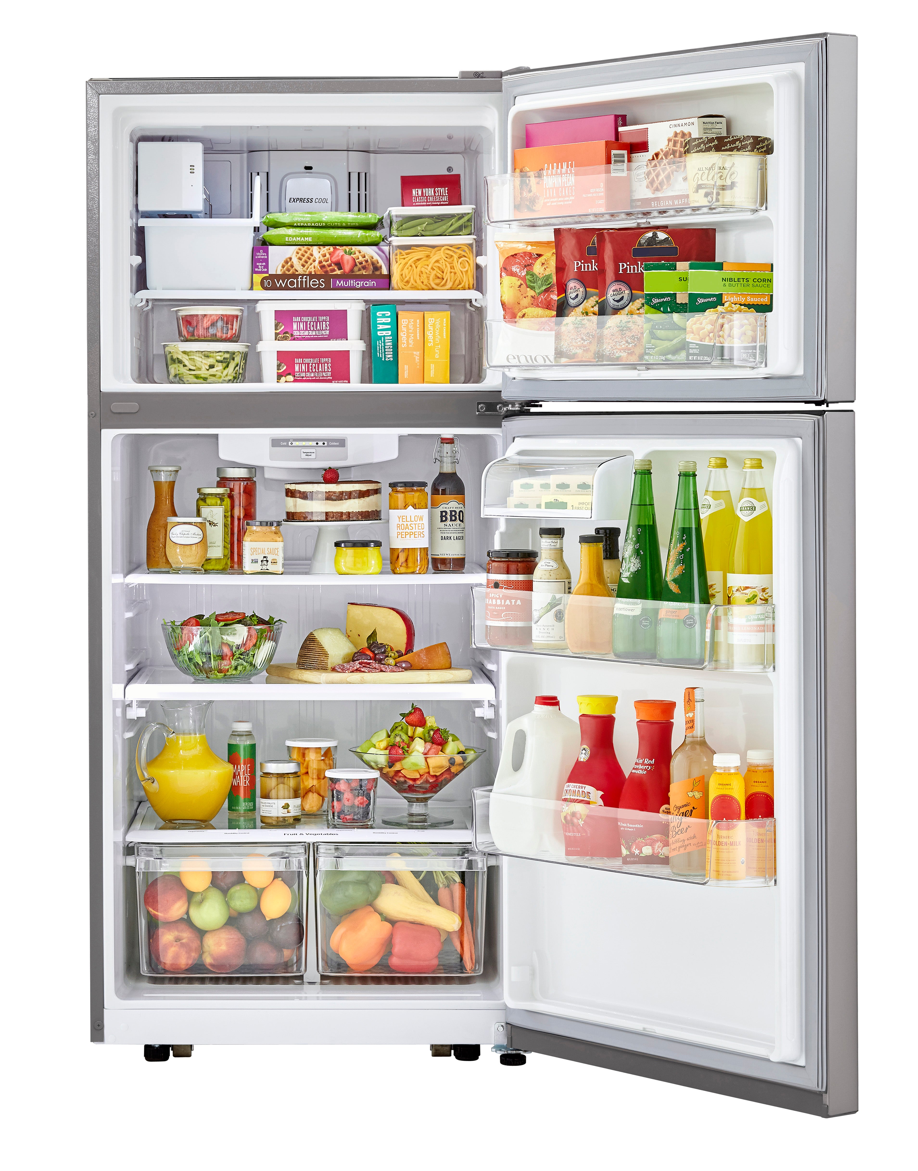 LG Stainless Steel Top Mount Refrigerator (20 Cu. Ft.) - LTCS20040S