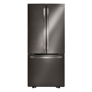 LG Réfrigérateur 22,0 pi³ porte à 2 battants 30 po acier inoxydable noir LRFNS2200D