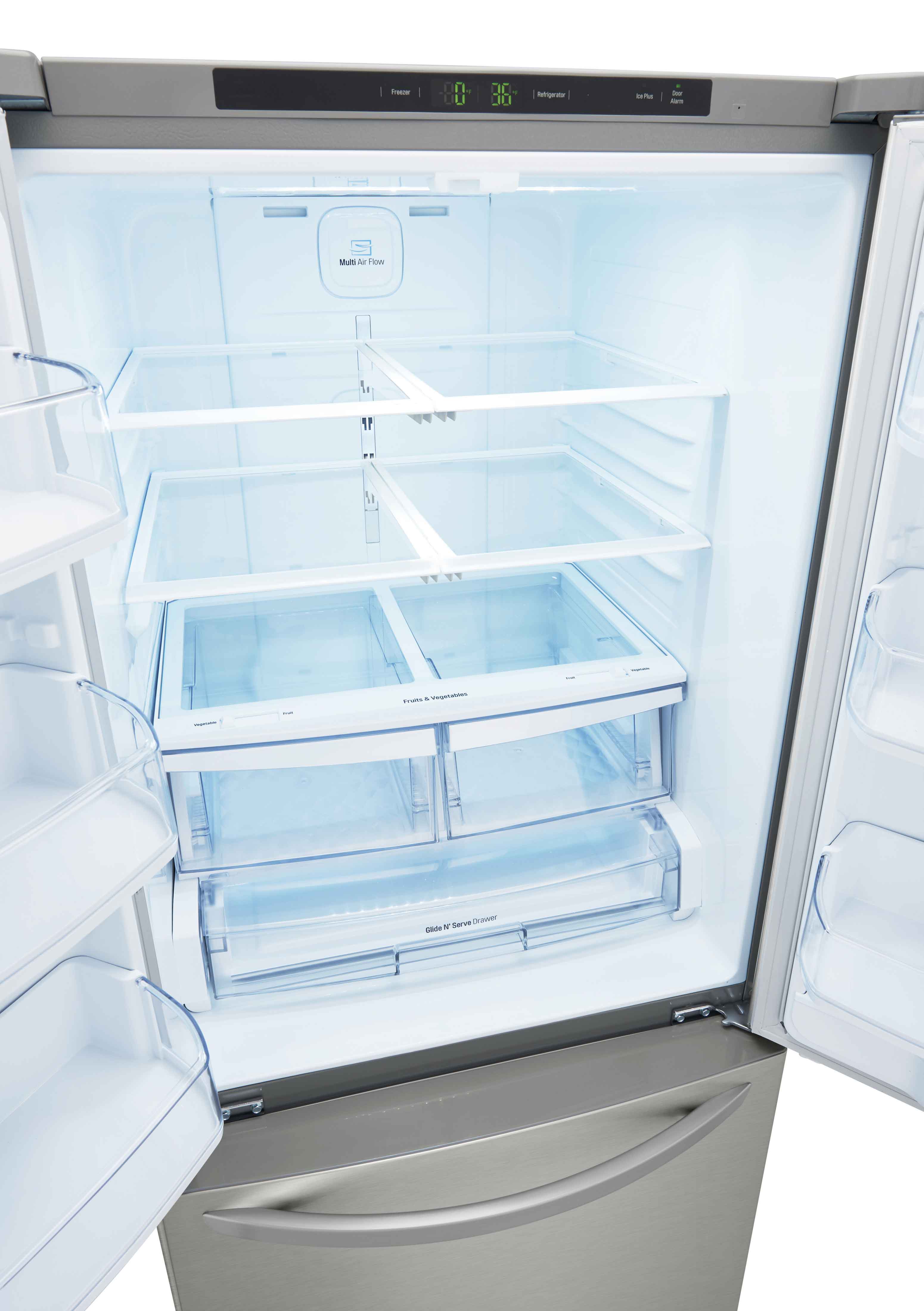 LG 30" 22 Cu. Ft. Smudge Resistant Stainless Steel French Door Refrigerator - LRFNS2200S