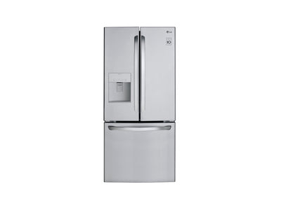 LG Réfrigérateur 22,0 pi³ porte à 2 battants 30 po avec distributeur d’eau acier inoxydable résistant aux traces de doigts LRFWS2200S
