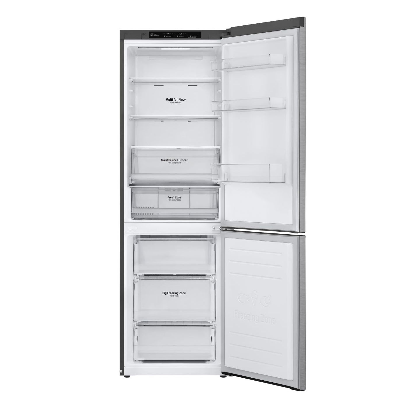 LG Platinum Silver 24" Counter Depth Bottom Freezer Refrigerator with DoorCooling+ (12 Cu. Ft.) - LBNC12231V