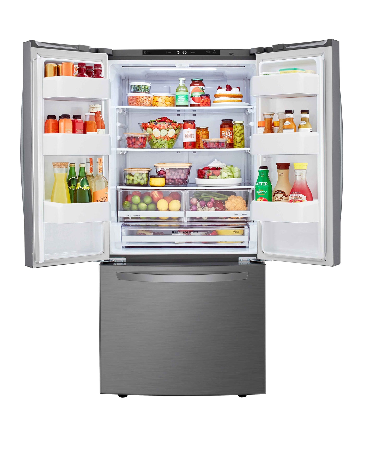 Réfrigérateur intelligent LG de 24 pi³ à portes françaises à