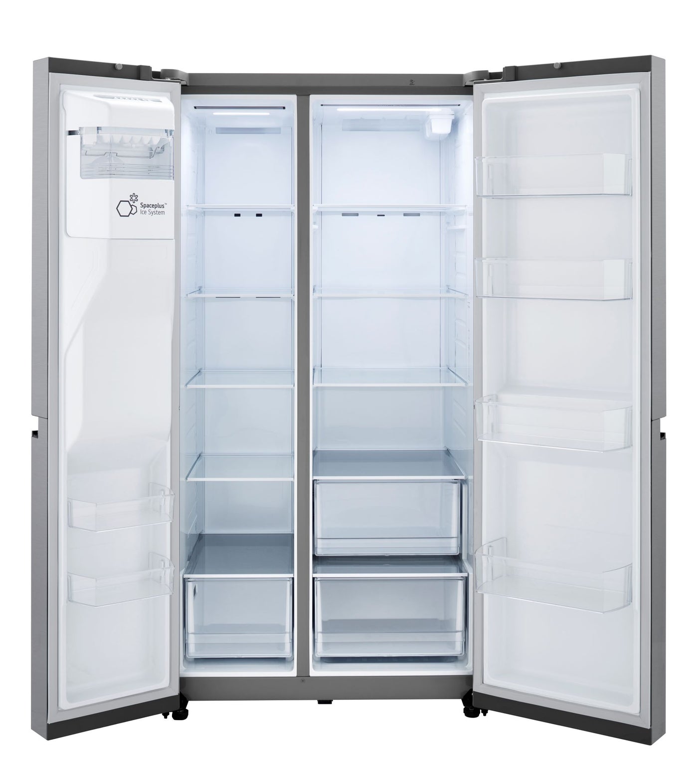 LG Platinum Silver 36" Side by Side Refrigerator with Smooth Touch Dispenser (27 Cu.Ft) - LRSXS2706V