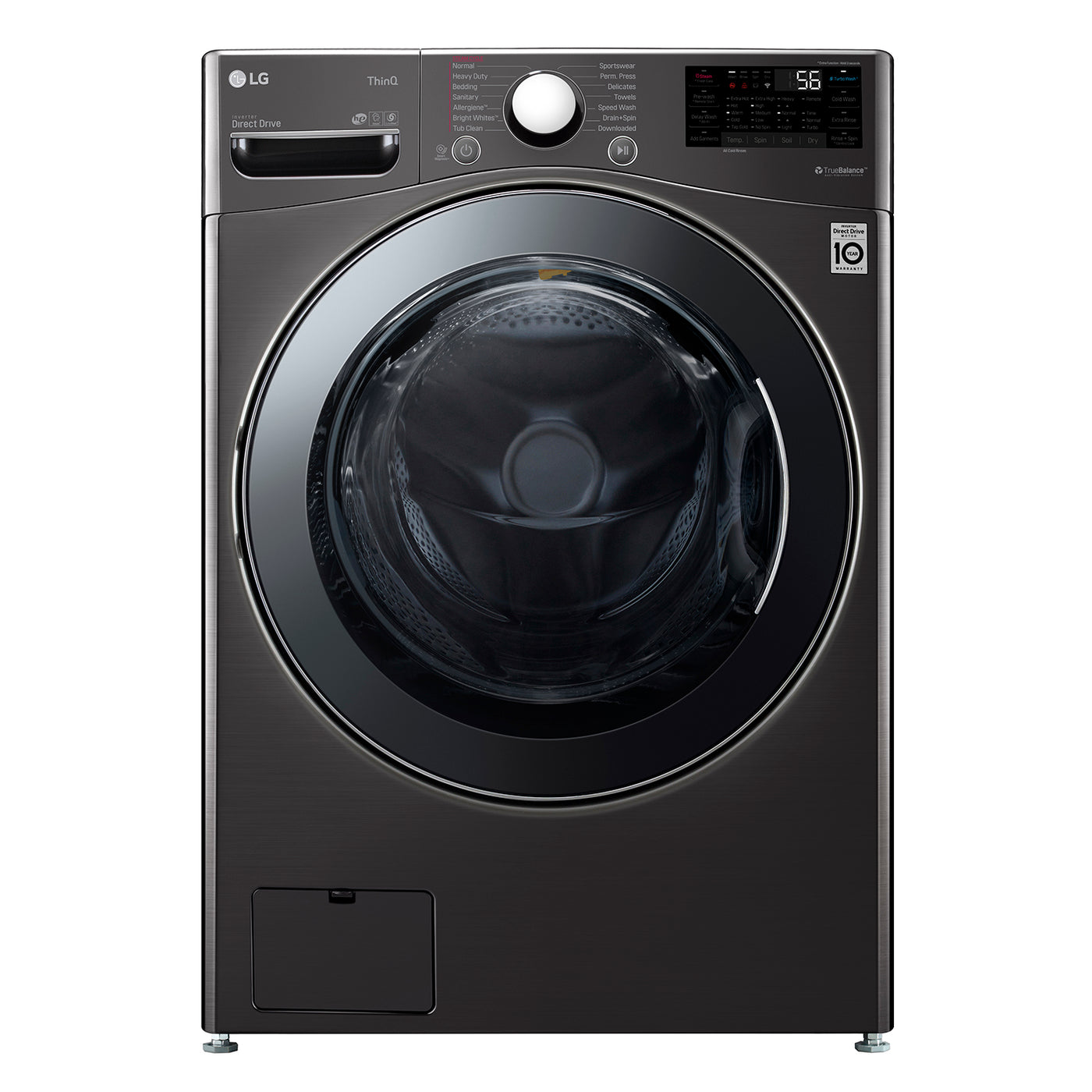 LG Black Steel Smart Wi-Fi Enabled All-In-One Washer/Dryer with TurboWash® Technology (5.2 Cu.Ft) - WM3998HBA