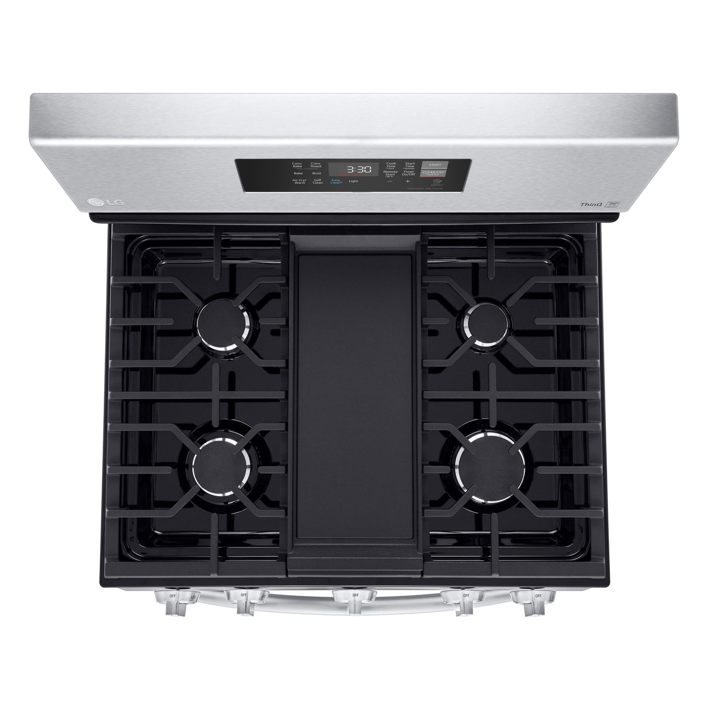 LG Stainless Steel 5.8 cu ft. Gas ThinQ® Range with Air Fry and Fan Convection- LRGL5823S