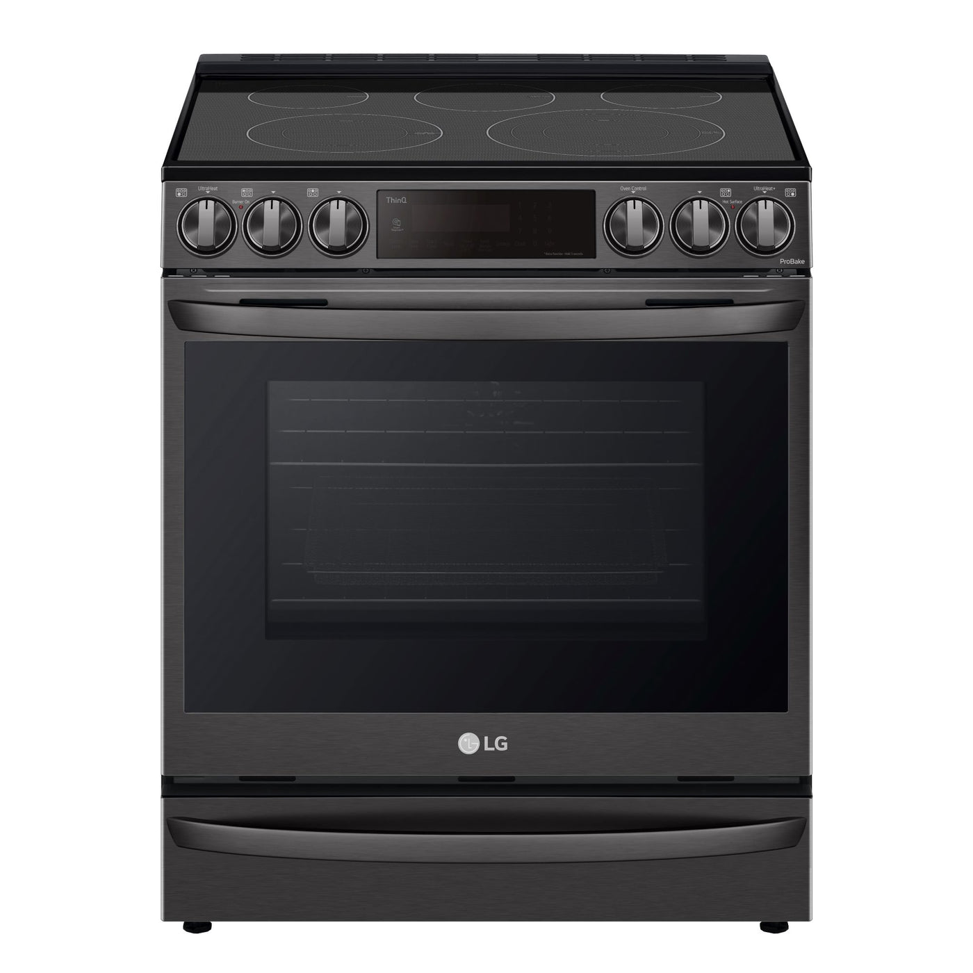 LG Smudge Resistant Black Stainless Steel Smart Wi-Fi Enabled ProBake Convection® InstaView™ Electric Slide-in Range with Air Sous Vide and AirFry (6.3 Cu.Ft) - LSEL6337D