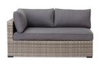Caribe 2-Piece Outdoor Sectional and Ottoman - Grey