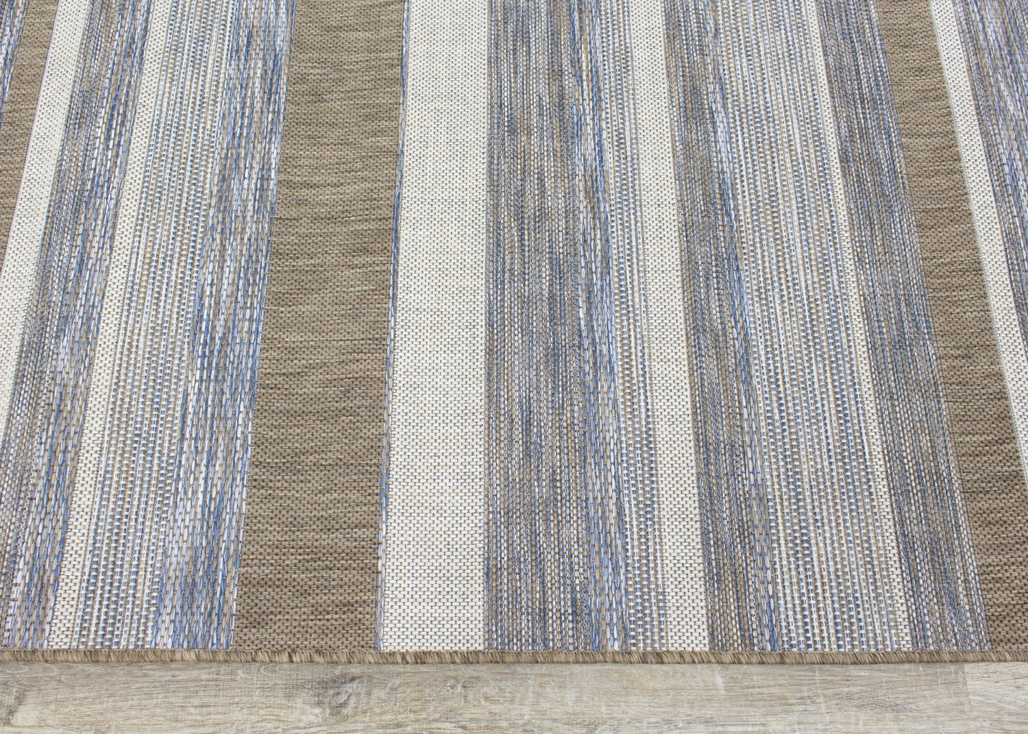 Euclid 7'10" X 10'10" Indoor/Outdoor Banded Rug - Grey Brown Area Rug