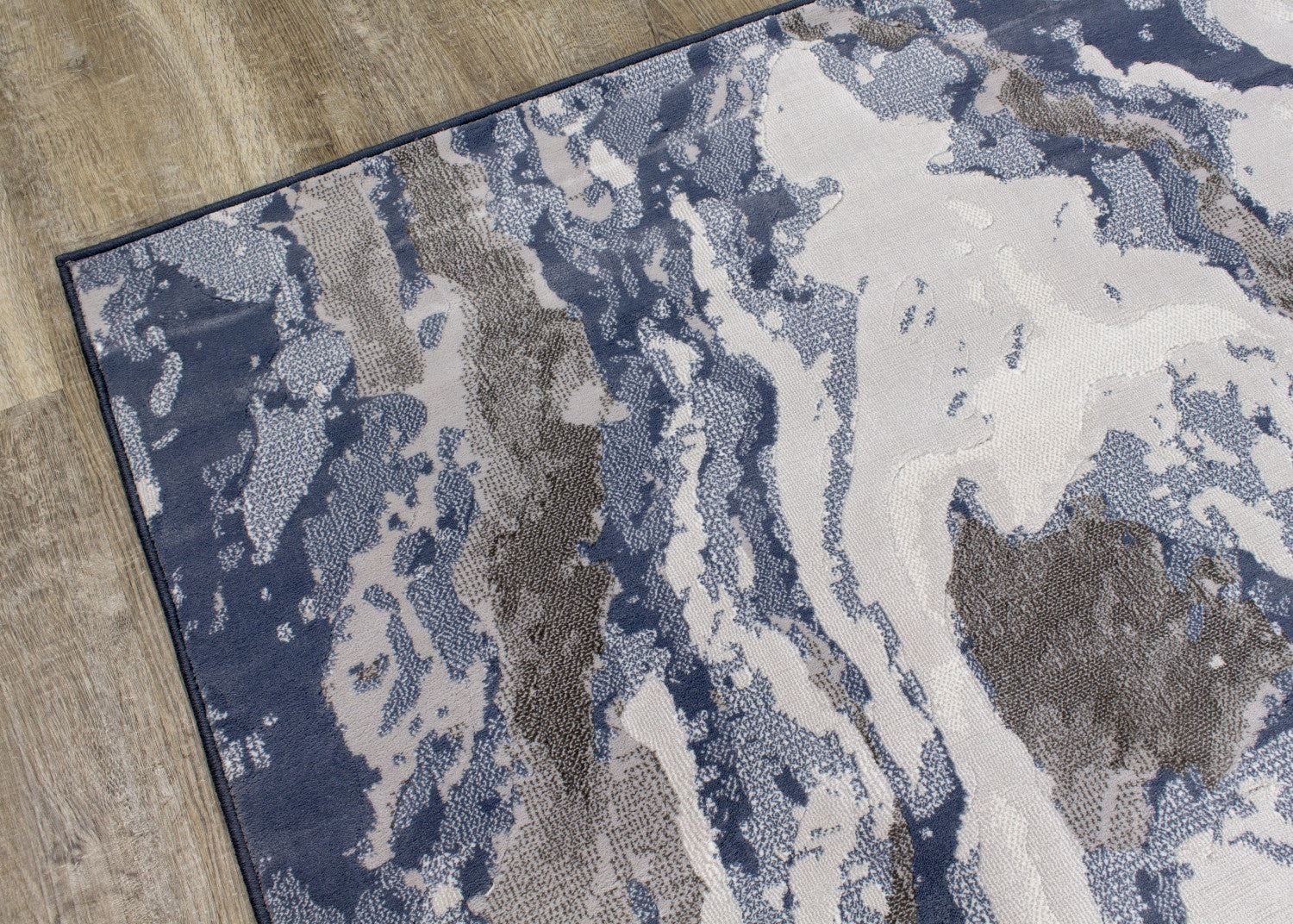 Intrepid Rushing Water Area Rug - 5' X 8' - Blue/Cream