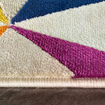 Brille Diamond Checkerboard Area Rug- 5' X 8' - Multi-Colour