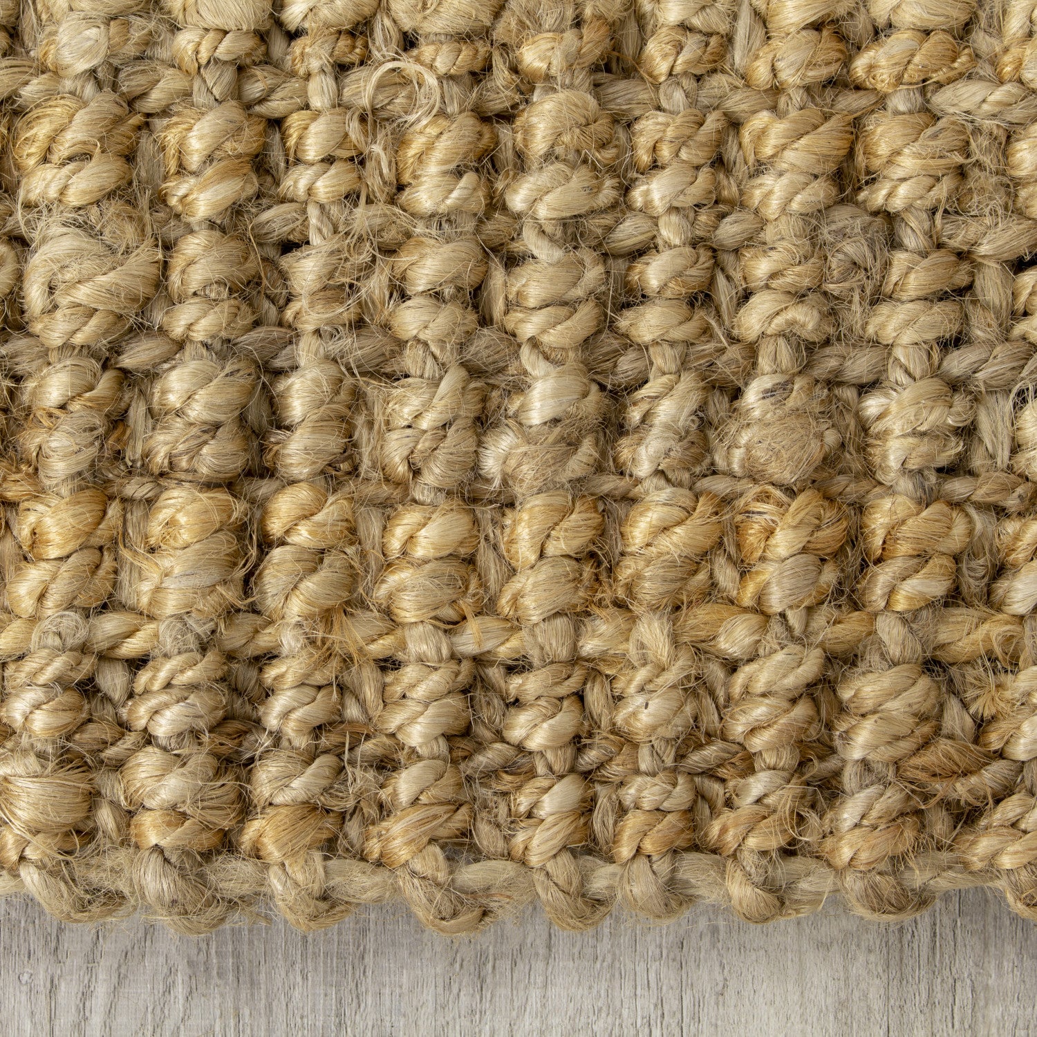 Jute Chunky Boucle Area Rug - 8' X 11' - Beige