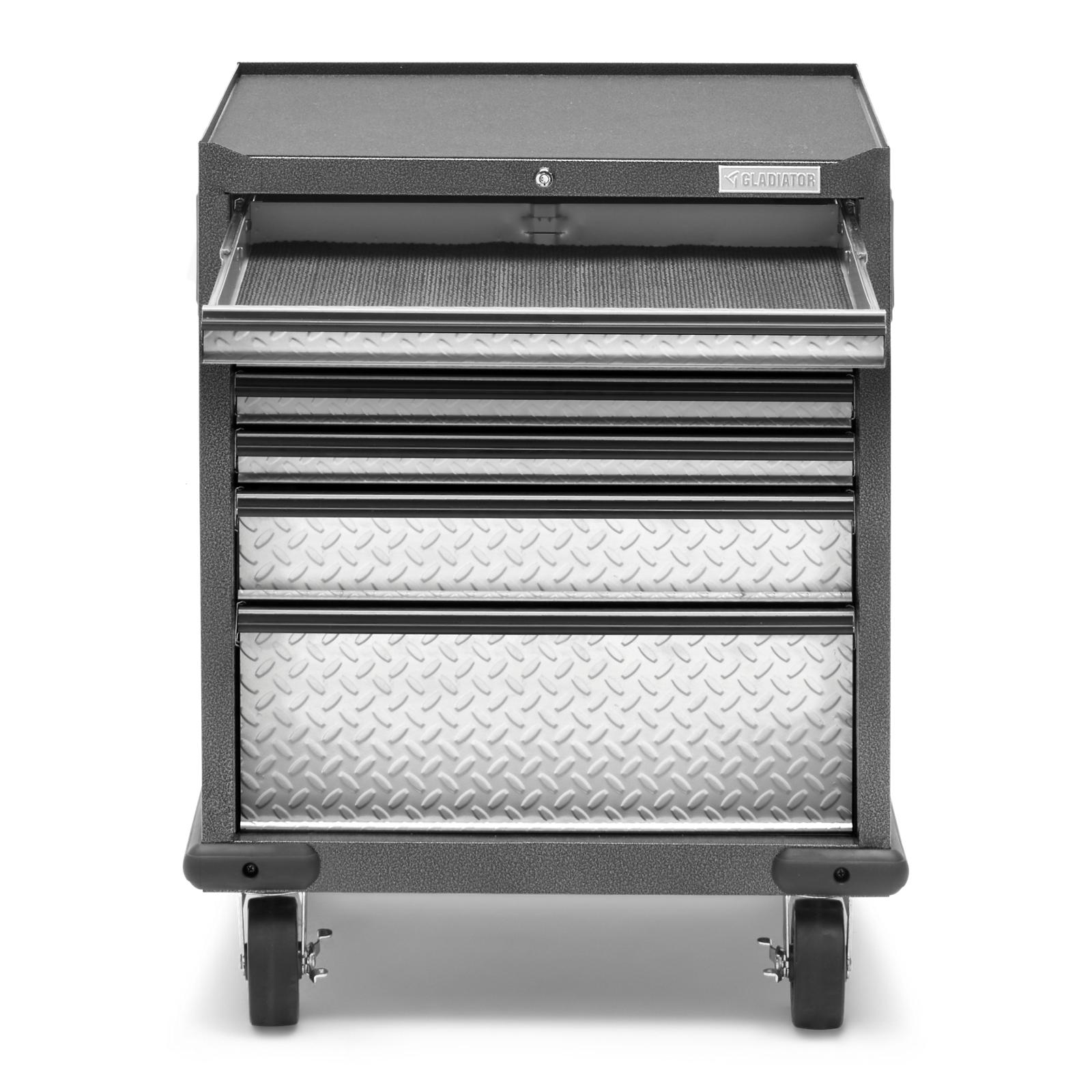 Gladiator Silver Tread Premier Pre-Assembled 7 Drawer Modular Tool Storage Cabinet - GAGD277DJG