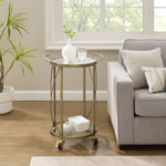 Jami Round Bar Cart - Gold