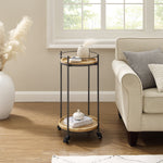 Eliya Round Bar Cart - Black