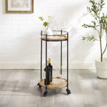 Eliya Round Bar Cart - Black