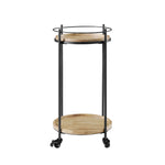 Eliya Round Bar Cart - Black