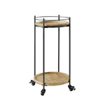 Eliya Round Bar Cart - Black