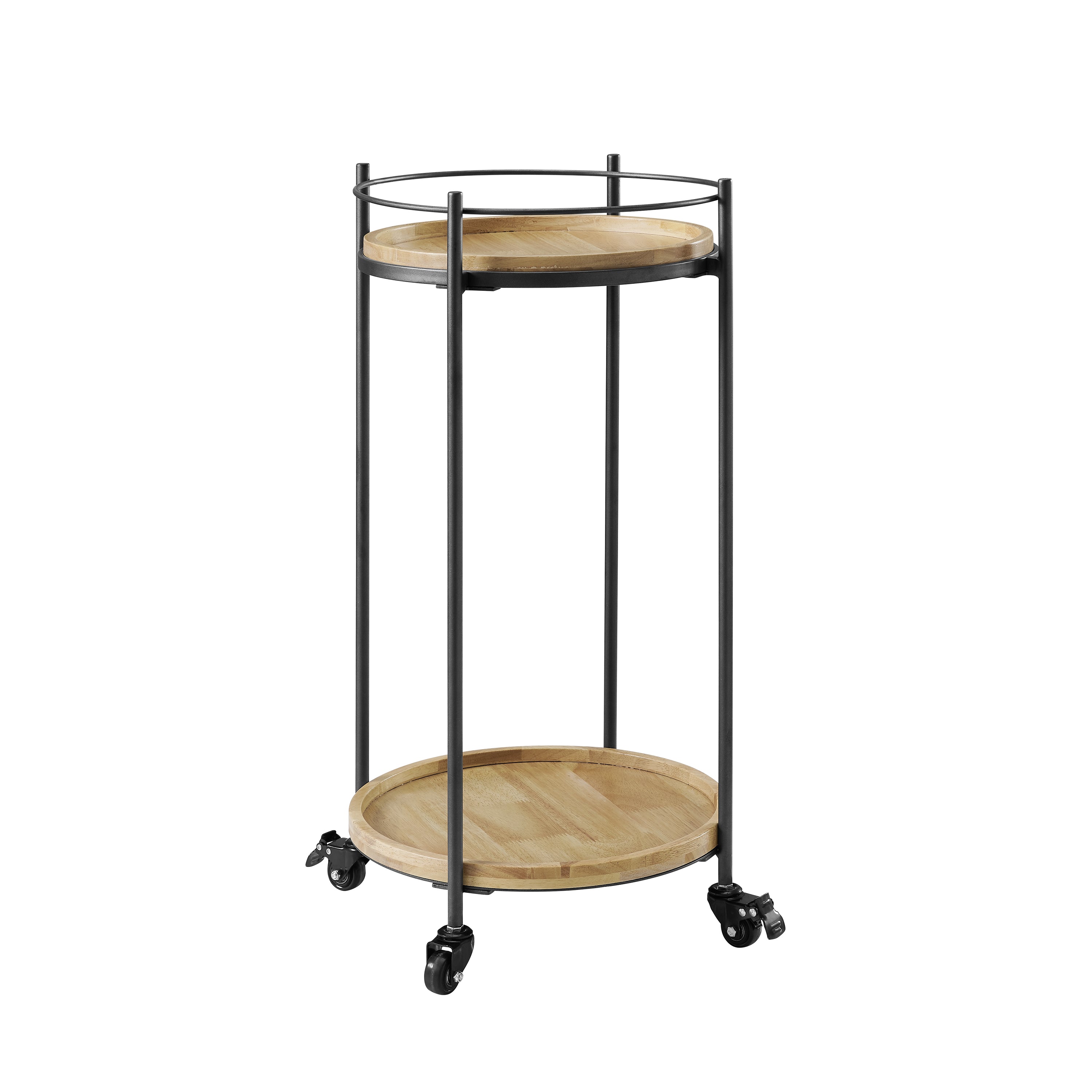 Eliya Round Bar Cart - Black