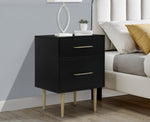 Valerie Glam Night Table - Black