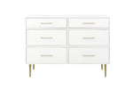 Valerie Glam 6 Drawer Dresser - White